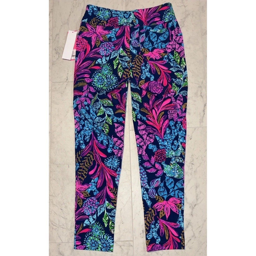 Lilly Pulitzer Luxletic 28" Corso Pant Aegean Navy Calypso Coast Golf $148 NWT - Picture 6 of 16